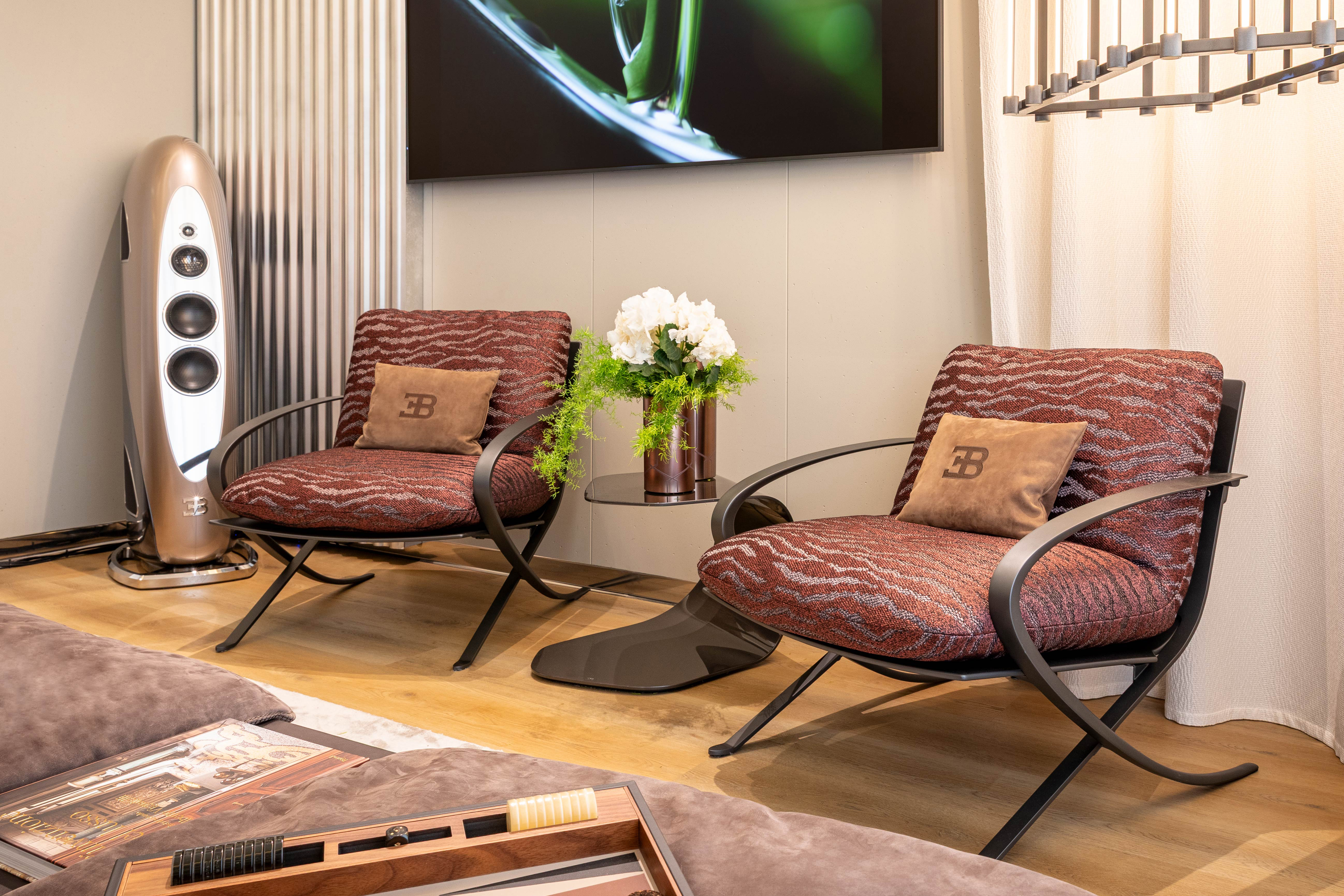 The Bugatti Home Atelier offers a high level of personalization, mirroring the bespoke approach of Bugatti hyper sports cars.